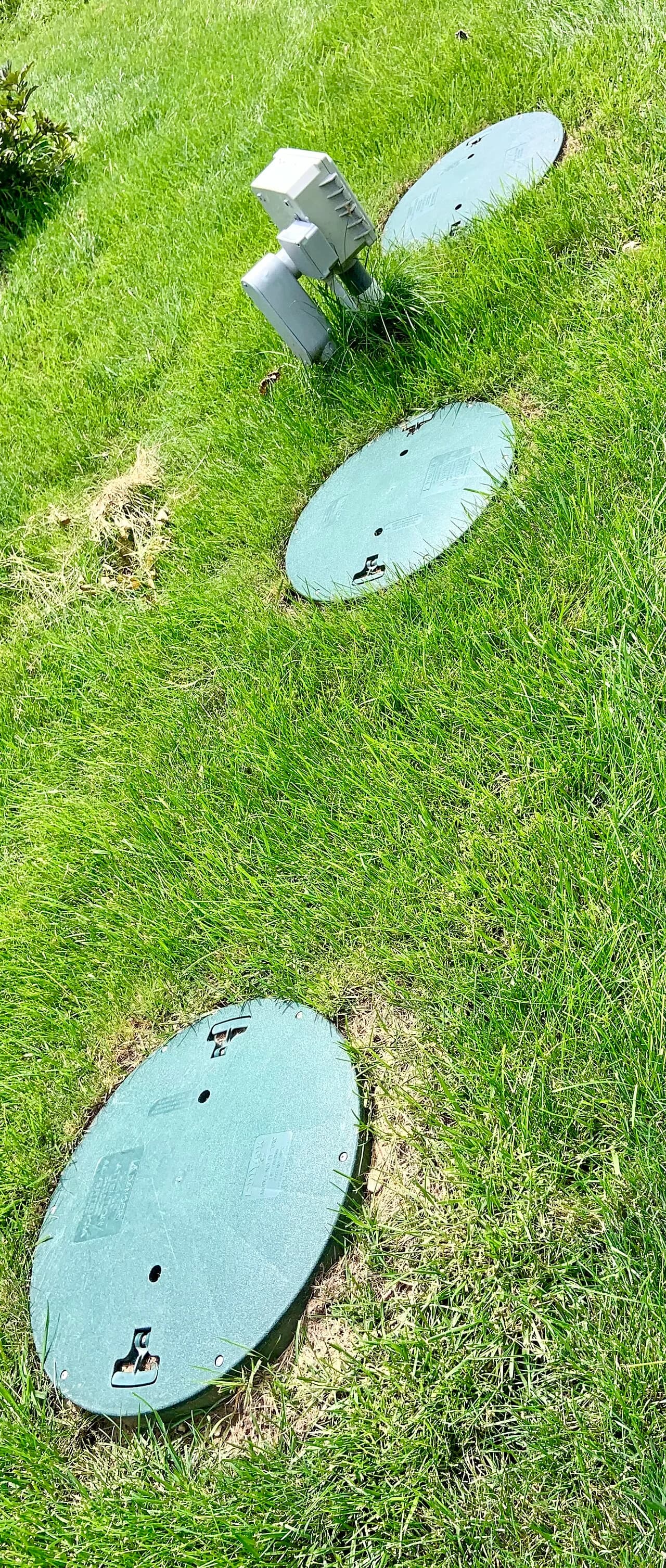 Septic tank unit needing inspection or repair